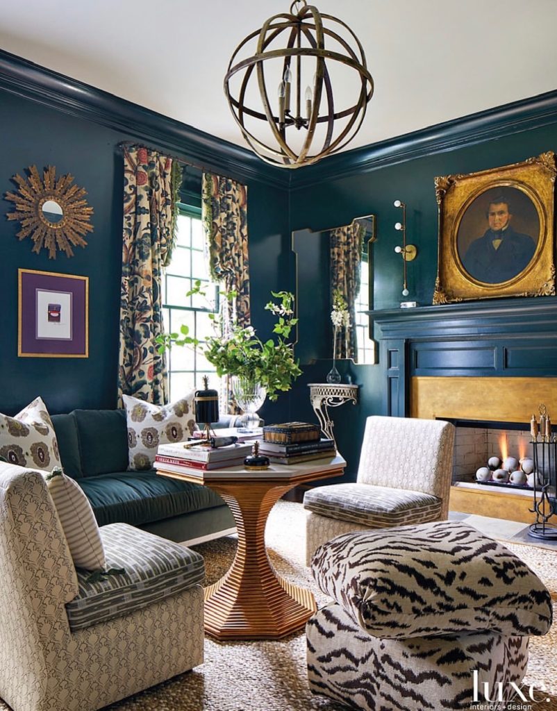 Billy Baldwin Slipper Chairs & Turkish Ottoman featured in Private Residence by Blaire Designs