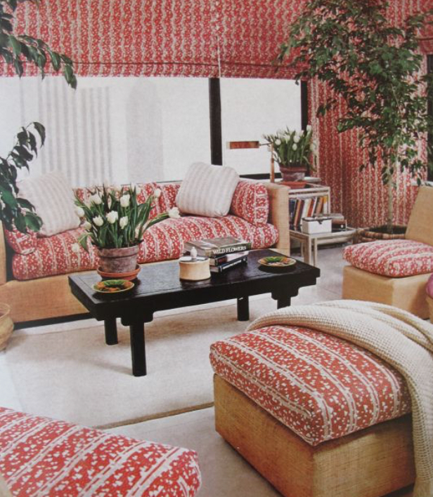 Billy Baldwin Tuxedo Sofa, Slipper Chair, and Step Table featured in House and Garden, 1974 by Billy Baldwin